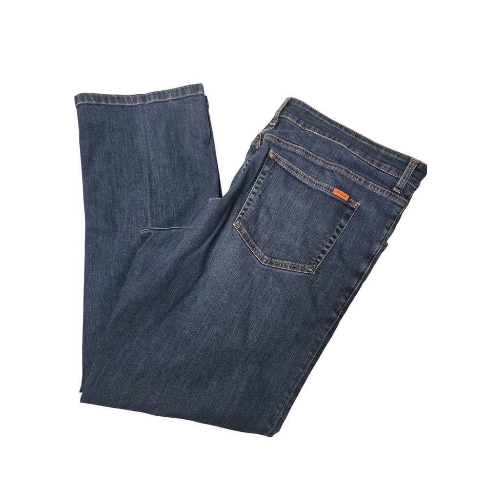 Faconnable Mens Straight Leg Jeans Dark Blue Wash Cotton Blend 42x32 French EUC